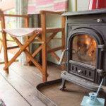 A Stove In Our Vintage Horse Lorry Glamping Pod